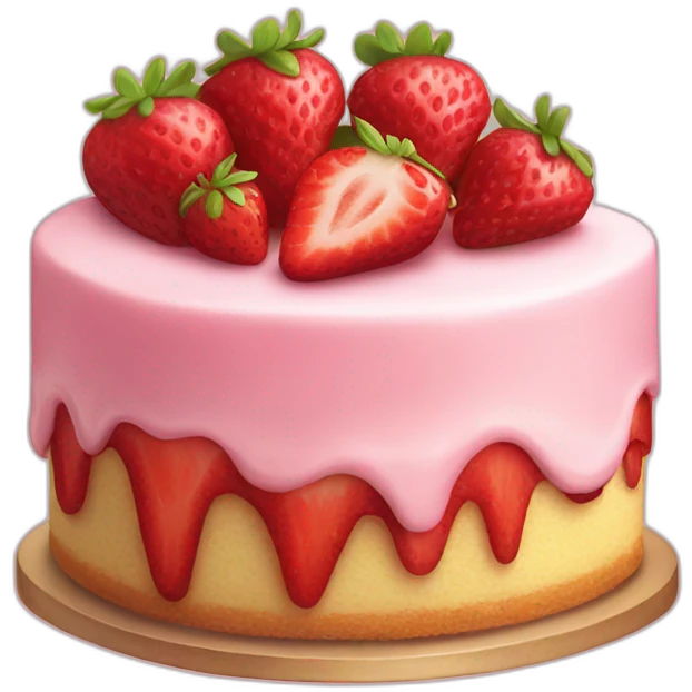 Strawberry cake emoji