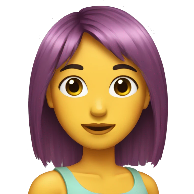 chica con flequillo emoji