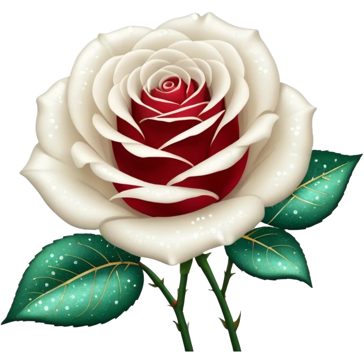 Glitter White Roses emoji