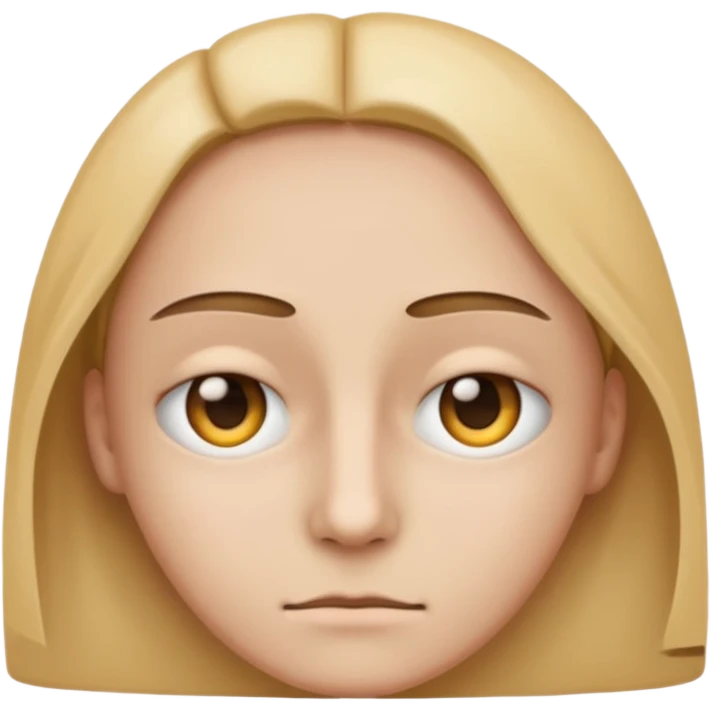 Generate me a blank face emoji with the upper eyelid half closed emoji