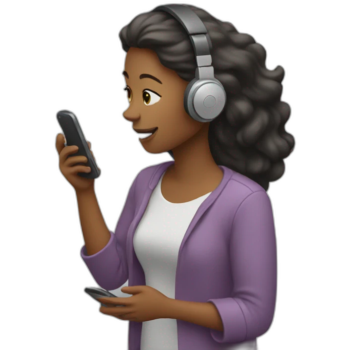 woman recording with cellphone emoji