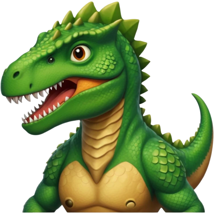 Man head with dinosaur body  emoji