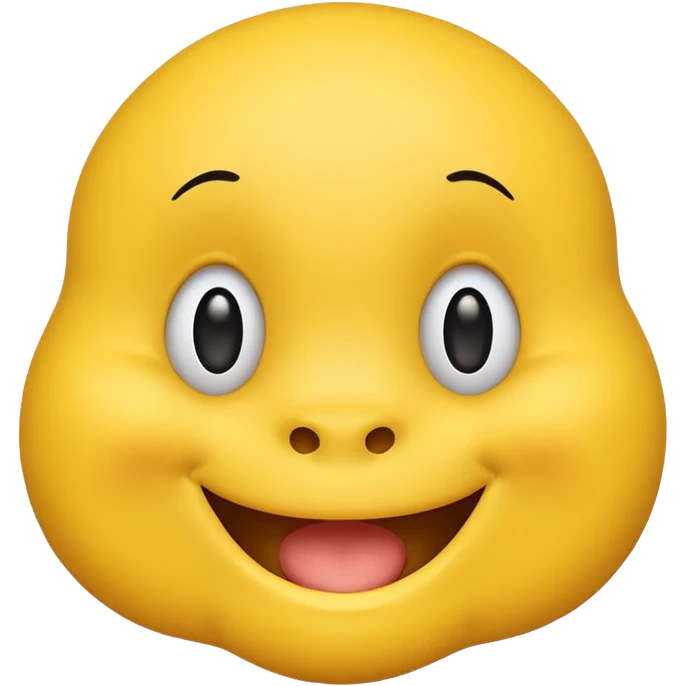 Smiley face (yellow) with mole on chin emoji