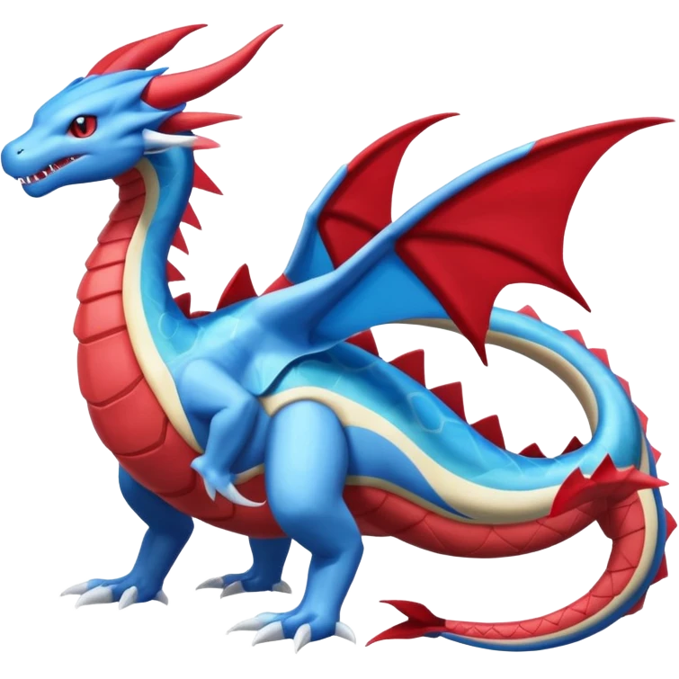 Dragonite-Flygon-Gyarados-Suicune-Kyogre-fusion, full body emoji