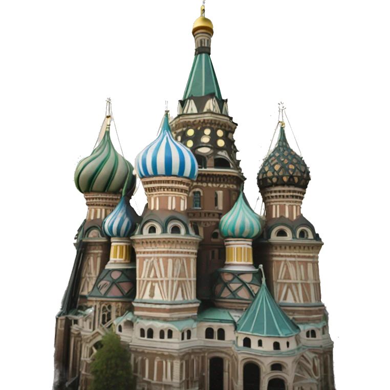 st basils cathedral with guy fawkes mask in front emoji