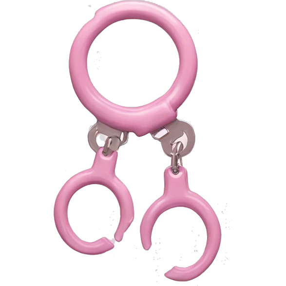 pastel pink handcuffs fuzzy emoji