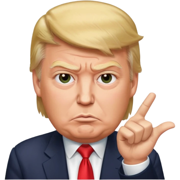 donald trump doesn't agree. and he shows it with gesture  emoji