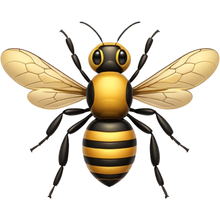 Bee very dark black emoji