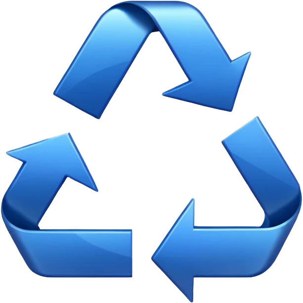  blue arrows making recycle emoji