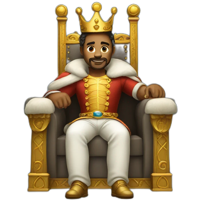 King sitting on a throne emoji