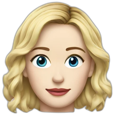 blonde Emily blunt wearing tee emoji