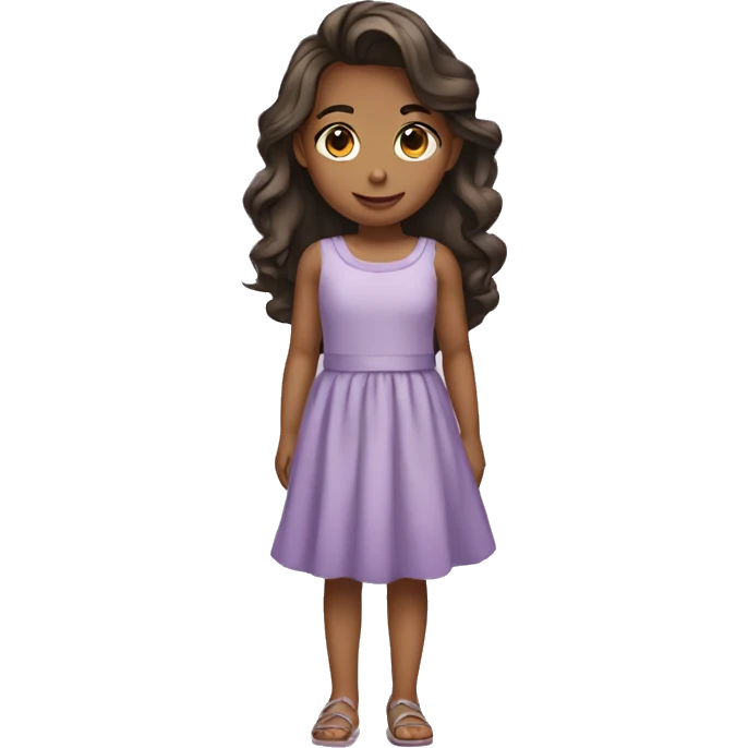 A girl standing in a dress emoji