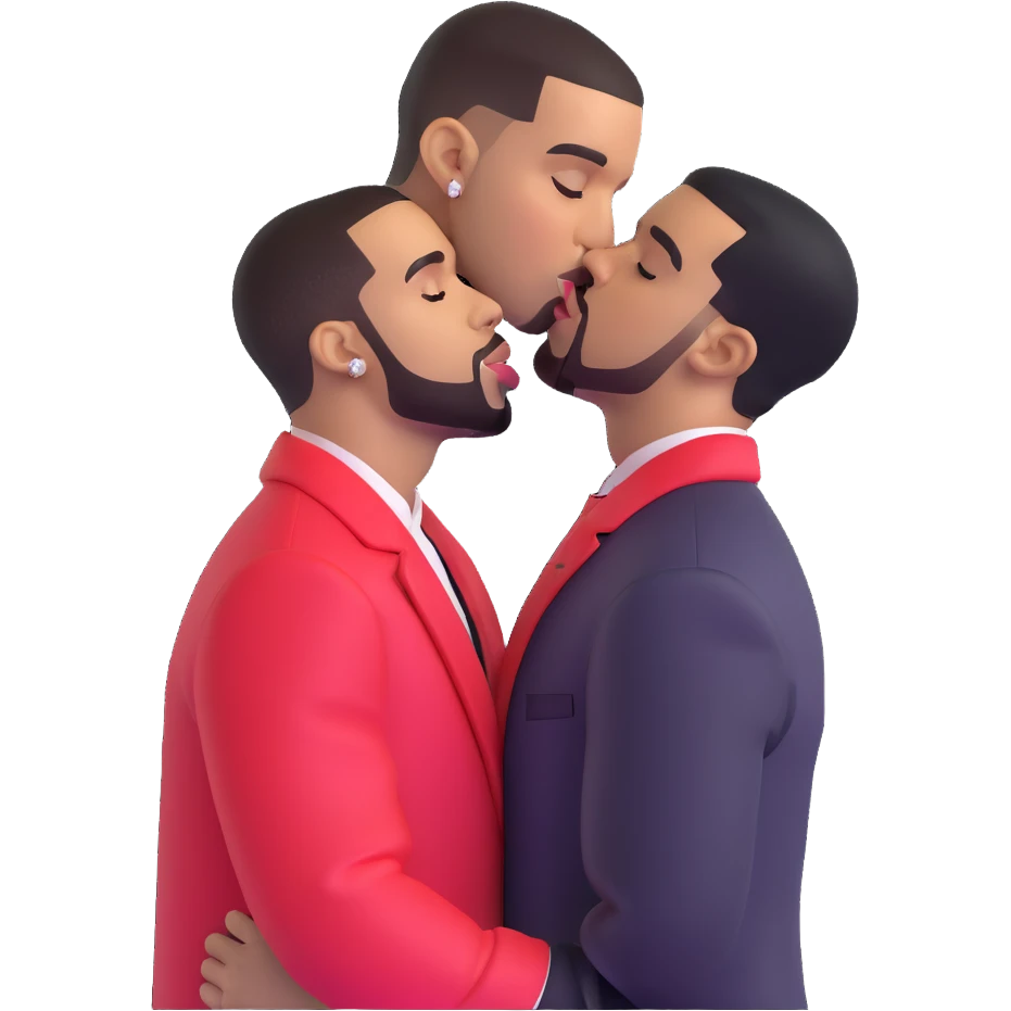 P Diddy kissing Drake emoji
