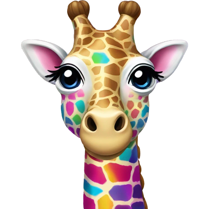 lisa frank rainbow giraffe emoji