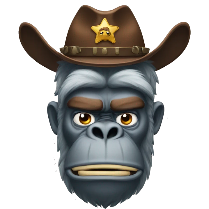 sheriff orangutan angry emoji