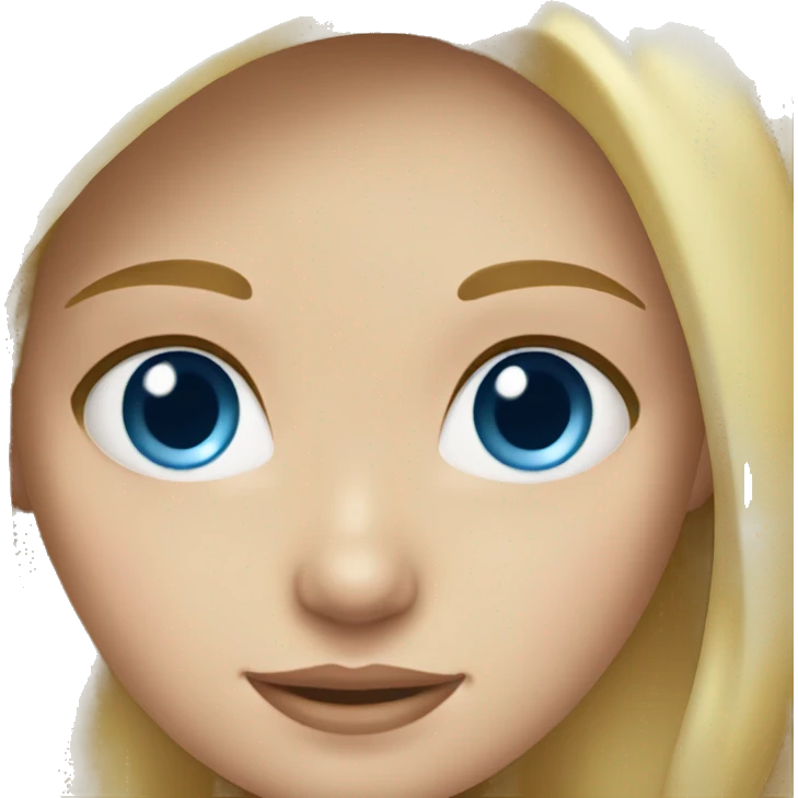Blonde hair, blue eyes girl emoji