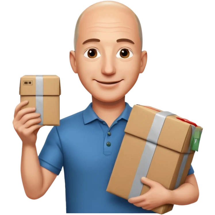 jeffbezos holding parcel emoji