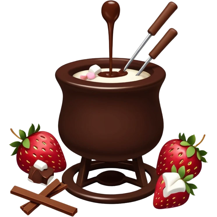 chocolate fondue christmas themed emoji