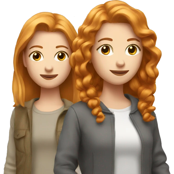 3 girls ginger brunette blonde emoji