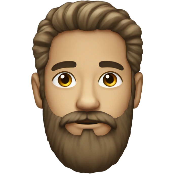 bearded boy portrait meme in classic emoji style emoji