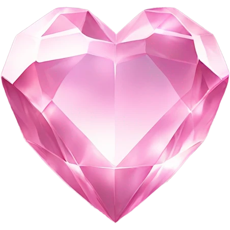 crystal pink heart  emoji