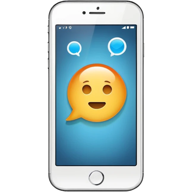 smartphone with a notification bubble emoji