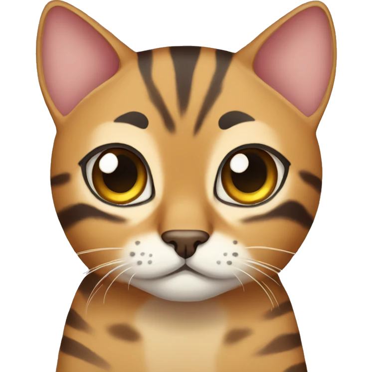 Sad bengal cat emoji