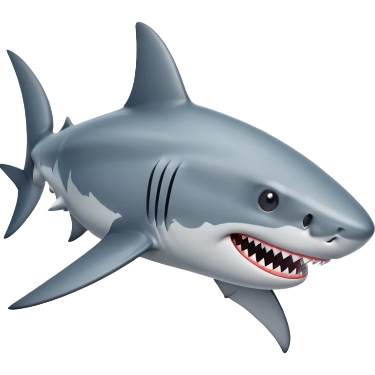 Shark with gray body and sharp teeth emoji