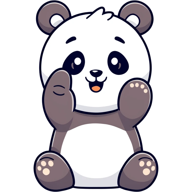 Panda showing middle finger emoji