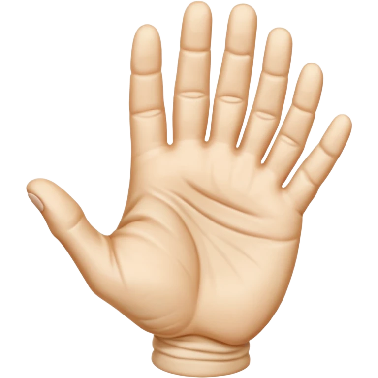 Crea un emoji que sea este ✋️ pero de cabeza, osea invertido, dale una vuelta de 90 grados  emoji