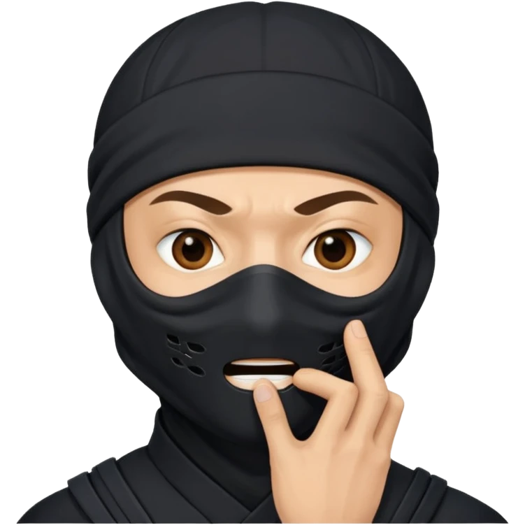 foto do Ninja ele mandando calar a boca emoji