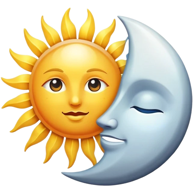 Sun and moon emoji