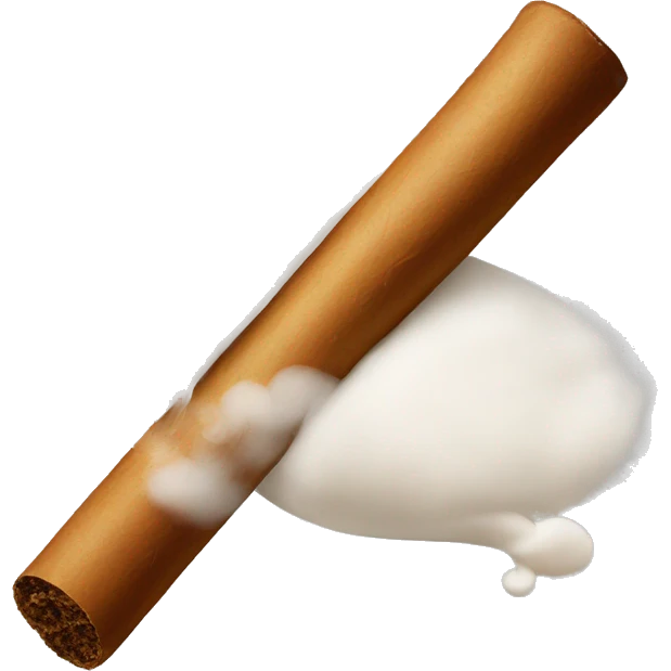 a bag of flour smokes a cigar emoji