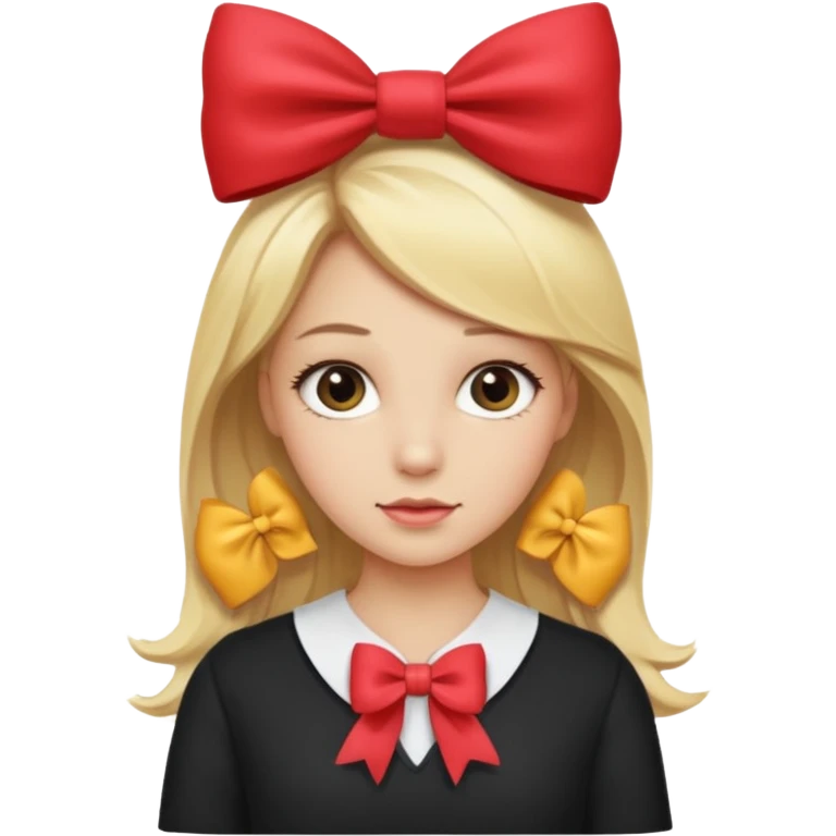 Ragazza bionda con fiocco emoji