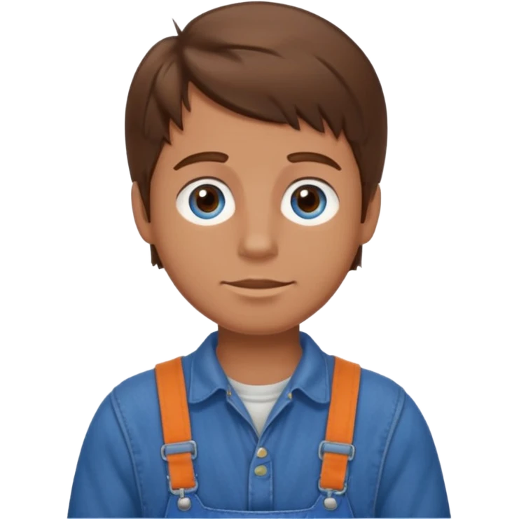 CREATE ME A NICE FARMER BOY BROWN HAIR TANNED SKIN AND BLUE EYES emoji