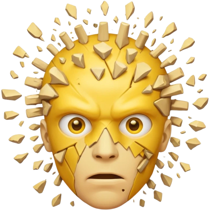 yellow exploiding head man emoji