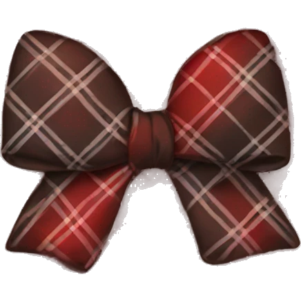 plaid bow emoji