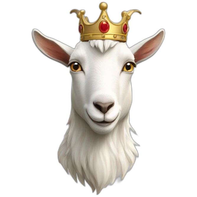 Goat with crown emoji