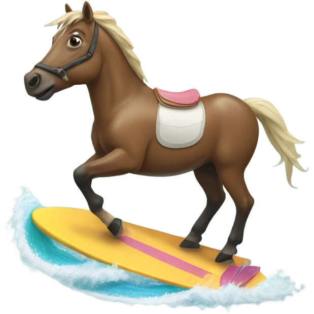Horse on a surf board emoji