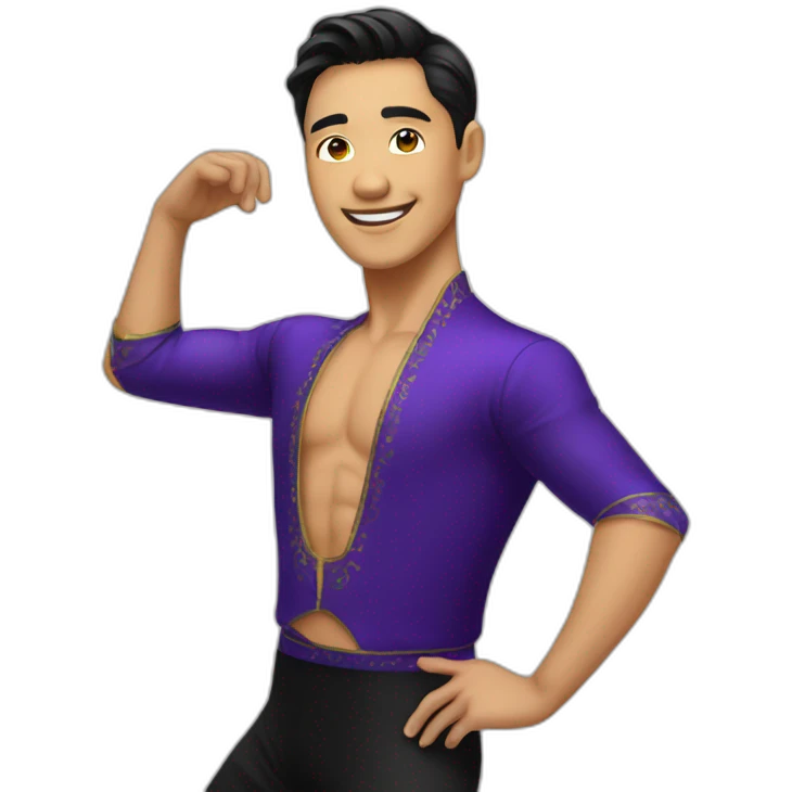 asian ballroom latin male dancer emoji