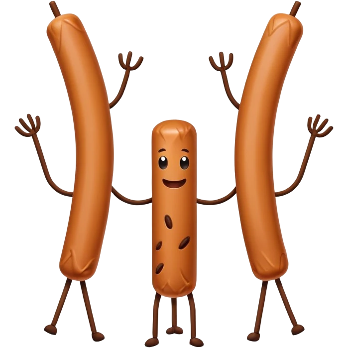 Beef stick with arms and legs  emoji