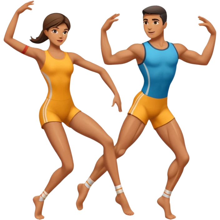 two dancing legs with motion lines emoji