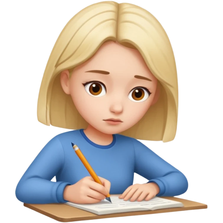 a girl is Writing in a Paper emoji