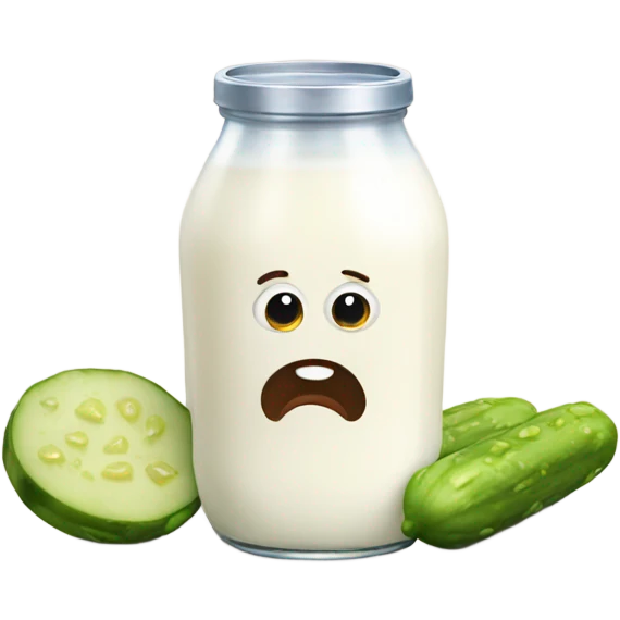 Milk with pickles emoji