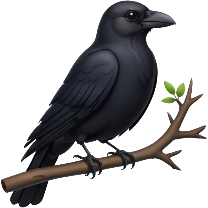 eine kleiner schwarzer rabe  emoji
