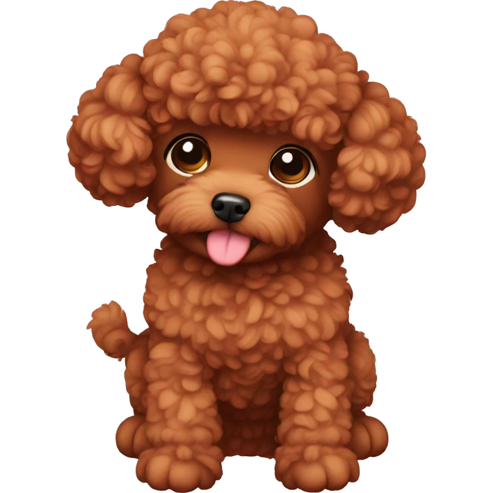 Small red brow poodle toy face palm emoji