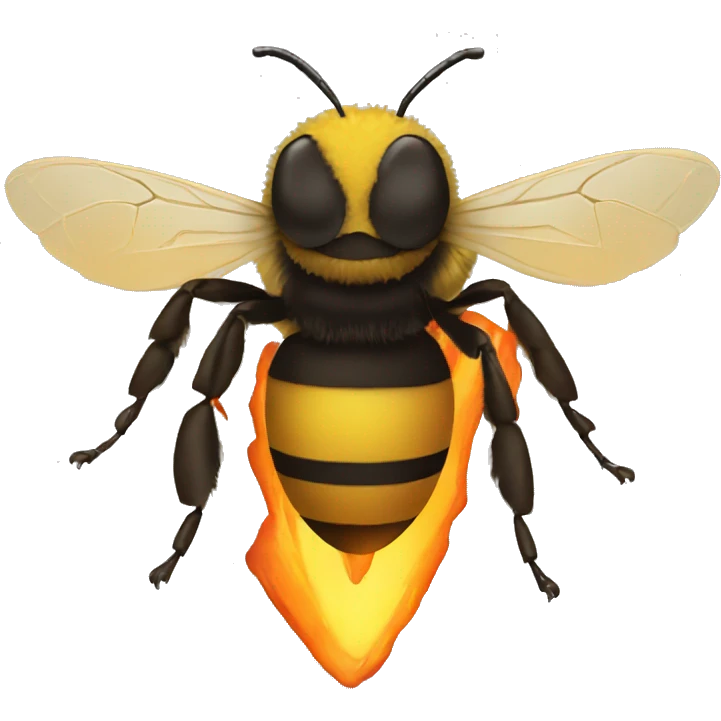 bee volcano emoji