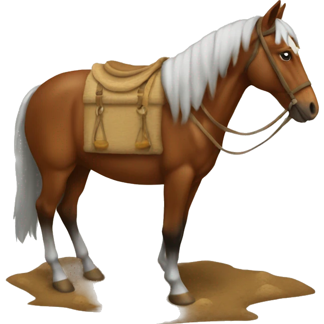Dig on horse emoji