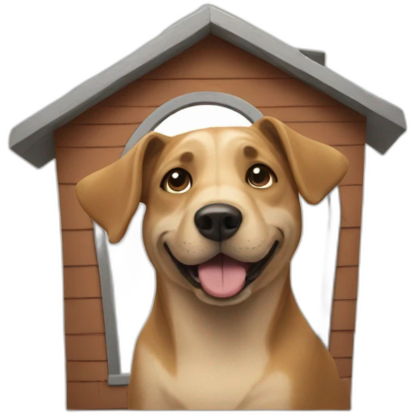 Dog in house emoji
