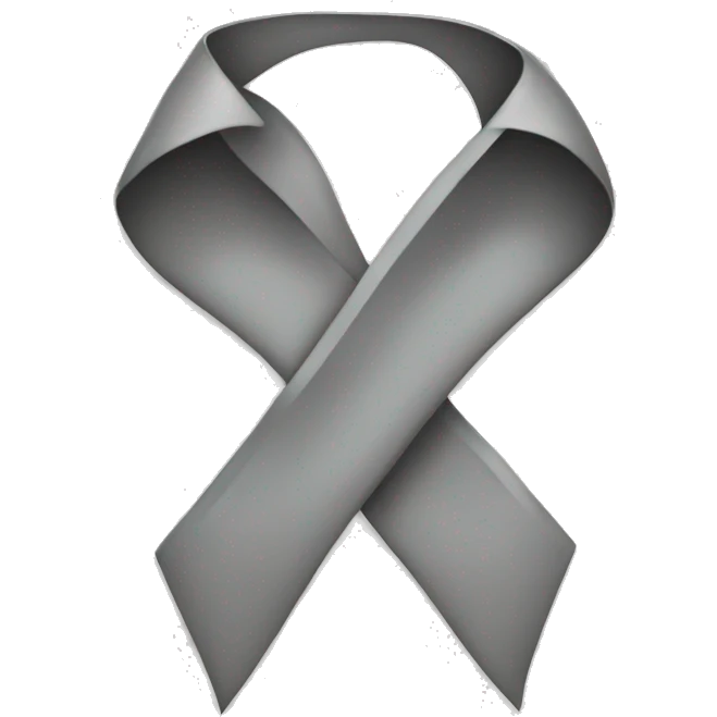 gray cancer ribbon emoji